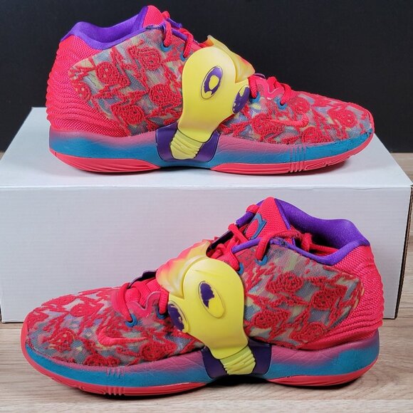 Nike‎ KD 14 Ron English 3 Shoes Mens 8 Red Pink Basketball Athletic DO6903-600 - Picture 2 of 13